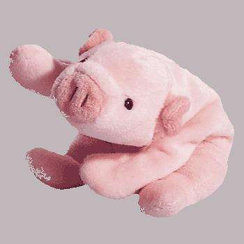 SQUEALER.Piglet (Soft toy). Collectable Ty Beanie Baby. Born April 23, 1993. Retired.