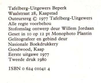 INLIGTINGSBLADSY VAN BOEK