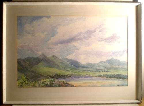 ORIGINAL WATER COLOUR PAINTING. The Estuary - Hermanus by South African artist P E Trezona. (1972)
