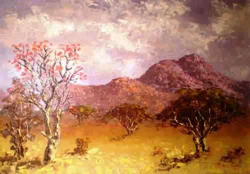 ORIGINAL OIL  PAINTING. Eastern Transvaal Scene. Artist: HENRY BREDENKAMP (b 1935). Painted 1972.