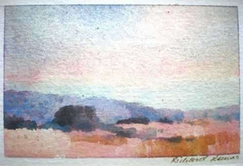 ORIGINAL WATER COLOUR MINIATURE by well known South African painter Richard Rennie.