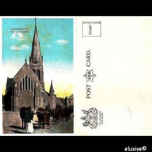 POST CARD: Grahamstown. The Cathedral. Eastern Cape. C 1910. Unused.