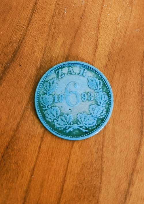 1893 ZAR Sixpence SS