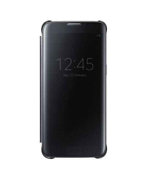 Galaxy S7 SView Flip Clear Cover, Samsung Official Genuine Case (Black)