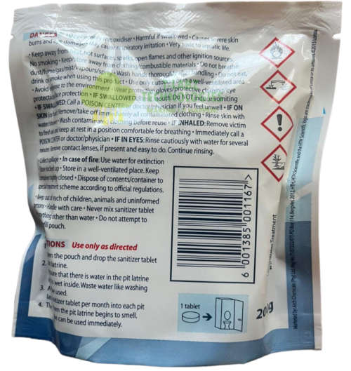 Pit Latrine Sanitizer Tablet Twin-Pack (2x 200g)