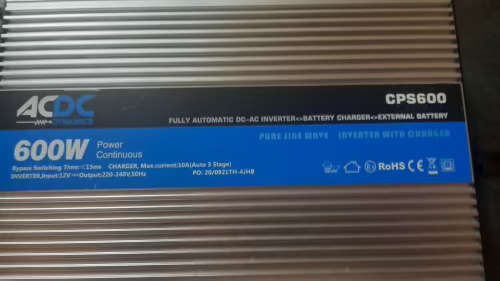 ACDC UPS-TYPE 600W PURE-SINE INVERTER