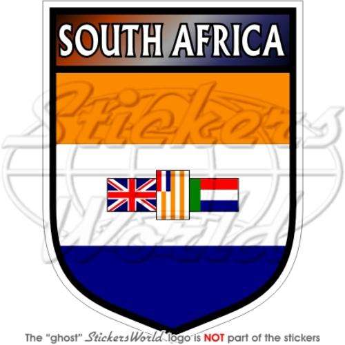 SOUTH AFRICA Former S.African Shield Vinyl Bumper Sticker-Decal 4" (100mm)