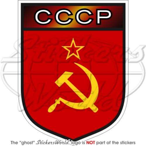 SOVIET UNION USSR CCCP Russian Shield Vinyl Bumper Sticker-Decal 4" (100mm)