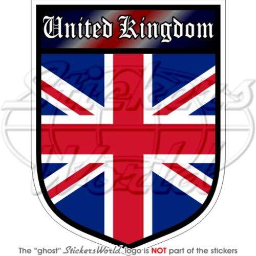 UNITED KINGDOM Great Britain Union Jack Shield Bumper Sticker-Decal 4" (100mm)