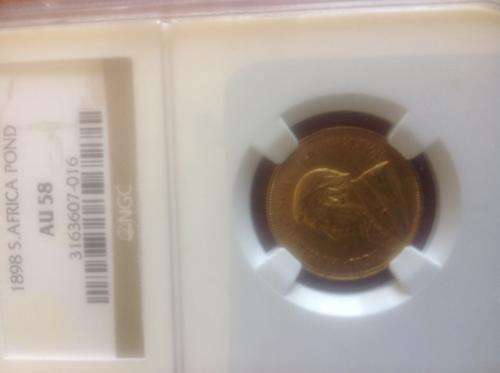 Beautiful ZAR 1898 Pond NGC AU58:On holiday from 9 Jan to 16 Jan, all puchases handled on 17 Jan