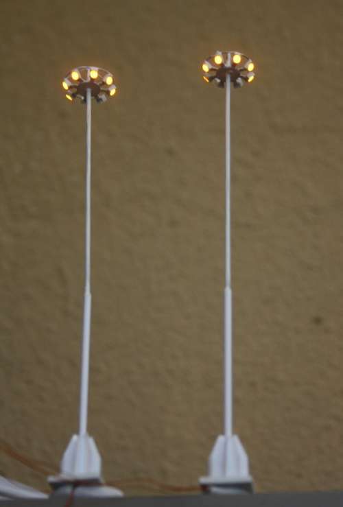 HO scale yard lamps. Light up those dark areas on your layout.