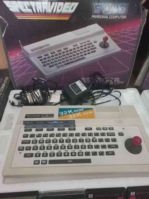Spectravideo SV318 with data recorder and a few cassettes.