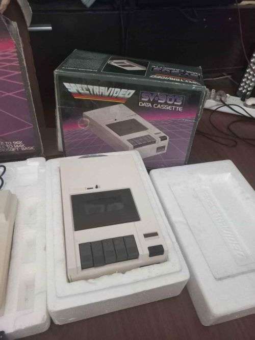 Spectravideo SV318 with data recorder and a few cassettes.