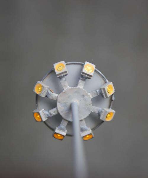 HO scale high mast lamps.