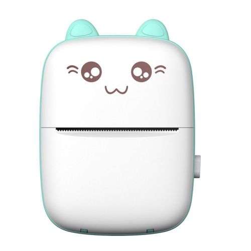 Portable Bluetooth Mini Thermal Printer - Blue and Pink