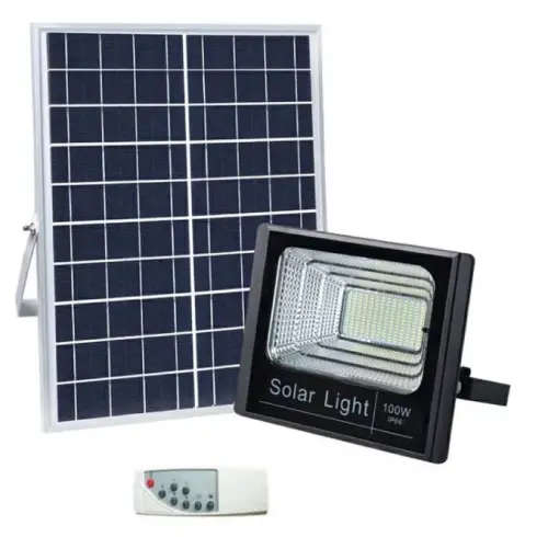 100W Solar Flood Light with Solar Panel
