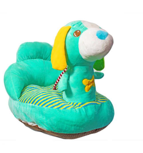 Baby Support Seat Chair Cushion - GREEN PUPPY DEMO (LITTLE BIT DIRTY)