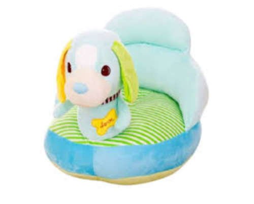 Baby Support Seat Chair Cushion - GREEN PUPPY DEMO (LITTLE BIT DIRTY)