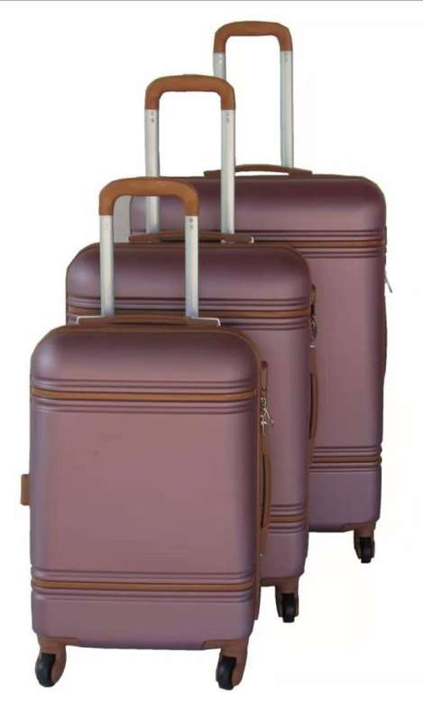 3 Piece  Travel Luggage Bag Set - Pink