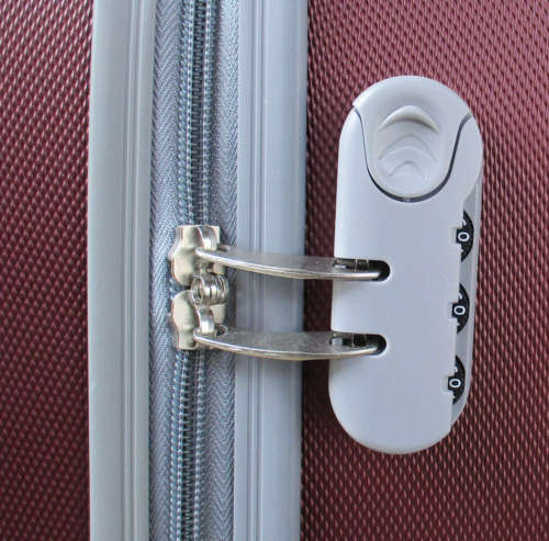 3 Piece Hard Outer Shell Protected Luggage Bag Set - MAROON BIG SIZE BRAND NEW