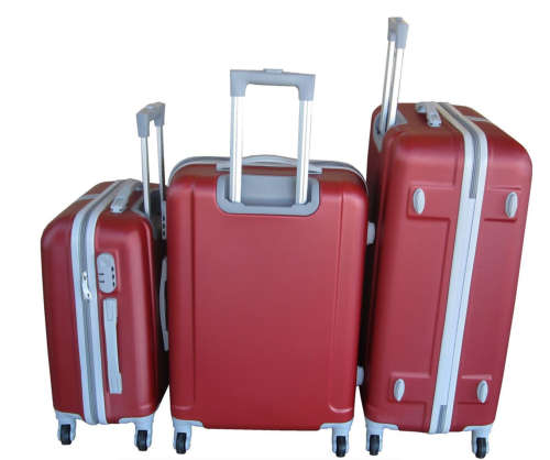 3 Piece Hard Outer Shell Protected Luggage Bag Set - MAROON BIG SIZE BRAND NEW