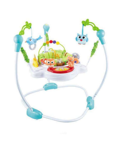 Baby Jumper with Sturdy Freestanding Steel Frame for Safe Jumping Blue