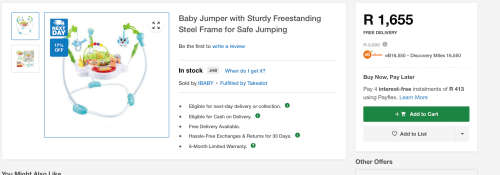 Baby Jumper with Sturdy Freestanding Steel Frame for Safe Jumping Blue