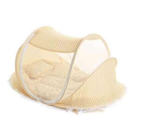 Baby Bed Tent Crib Mattress Portable Foldable Mosquito Net - Khaki Gold