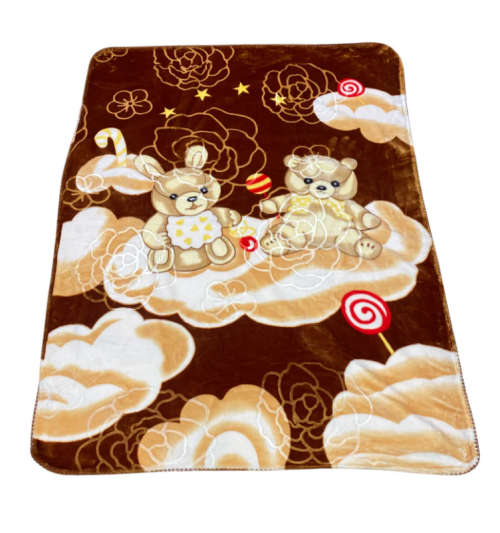 Baby Large Mink Blanket - Blue Sheep