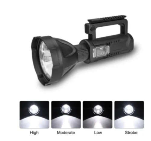 Multifunctional Searchlight Rechargeable Flashlight, Super Bright LED Torch