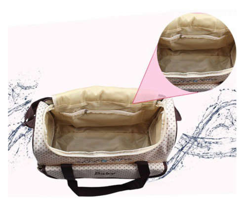 Multifunction Baby Diaper Bag Set - Coffee (Set of 5)