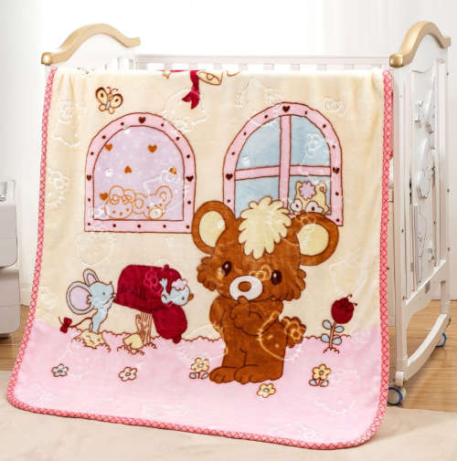 Baby Large Mink Blanket - Blue Sheep