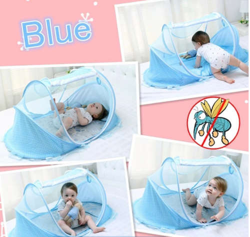 Foldable Portable Children Mosquito Nets Baby Bed - Blue
