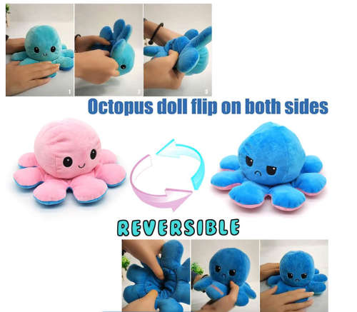 Octopus Reversible Flip Toy - Purple
