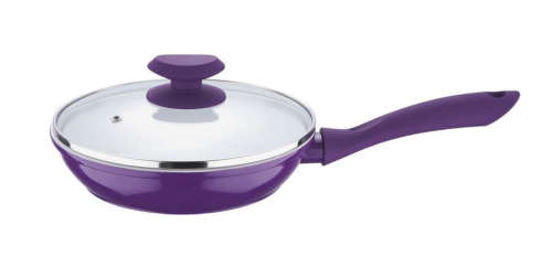 Wellberg - 24 cm Frypan With Lid - Purple