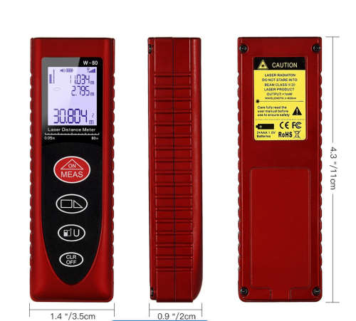 60M Laser Distance Meter - Black