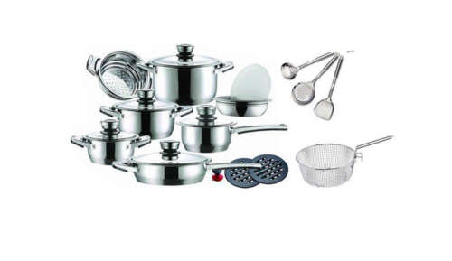 21-Piece Limited Edition Stainless Steel Induction Ready Cookware Set