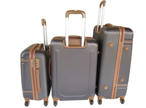 3 Piece Travel Luggage Bag Set - Dark Brown