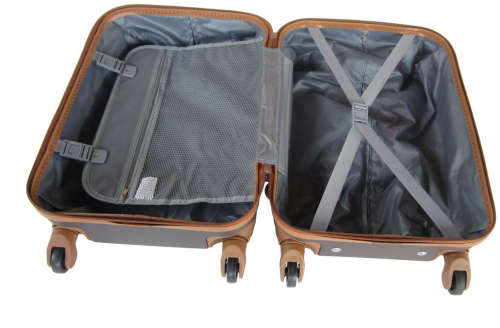 3 Piece Travel Luggage Bag Set - Dark Brown