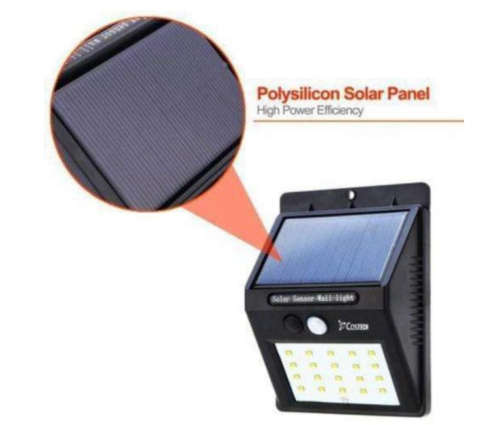 Solar Powered LED Wall Light