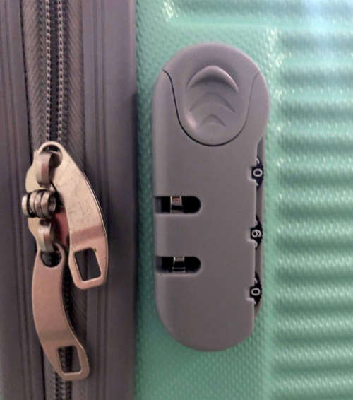 Hard Outer Shell Travel Luggage Set - 3 Piece - Green