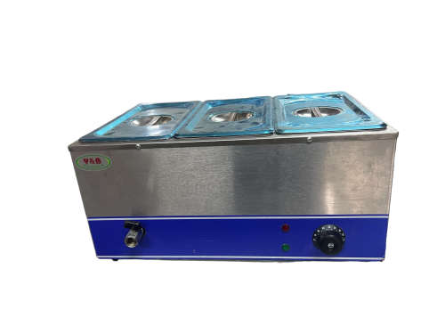 Commercial Food Warmer 3 Tray Electric Food Warmer 1500W Stainless Steel Buffet Food Warmer
