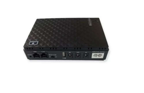 Mini DC UPS for Wifi Router Backup Power Supply - 10400mAh - Black