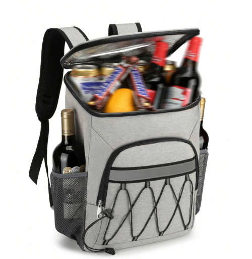 Portable Insulated Leakproof Cooler Bag Lunch Picnic Bag Backpack - Grey or Black