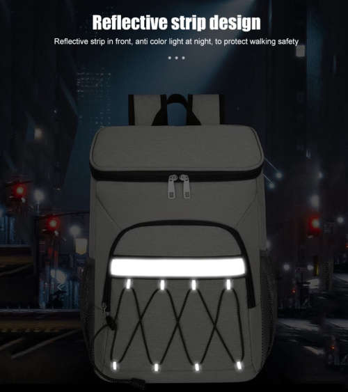 Portable Insulated Leakproof Cooler Bag Lunch Picnic Bag Backpack - Grey or Black