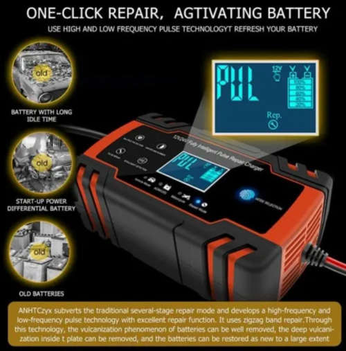 12v8a / 24v4a Pulse Repair Battery Charger