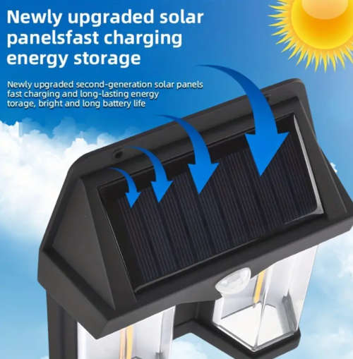 Solar Induction Wall Lamp Tungsten Wire Wall Lamp Three Function Villa Garden Waterproof Light