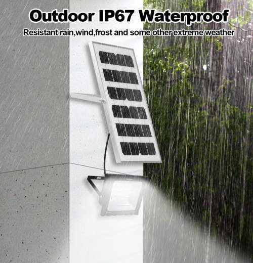 200W LED Solar Flood Light with Remote Control & IP67 Waterproof