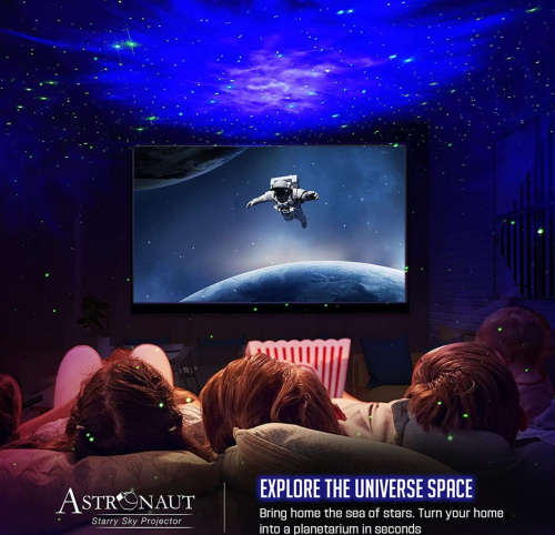 Star Projector Galaxy Night Light - Astronaut Space Projector - White