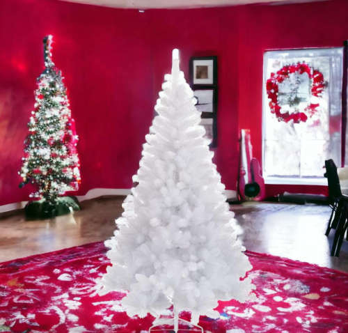 210 cm Snow White Pine Needle Christmas Tree
